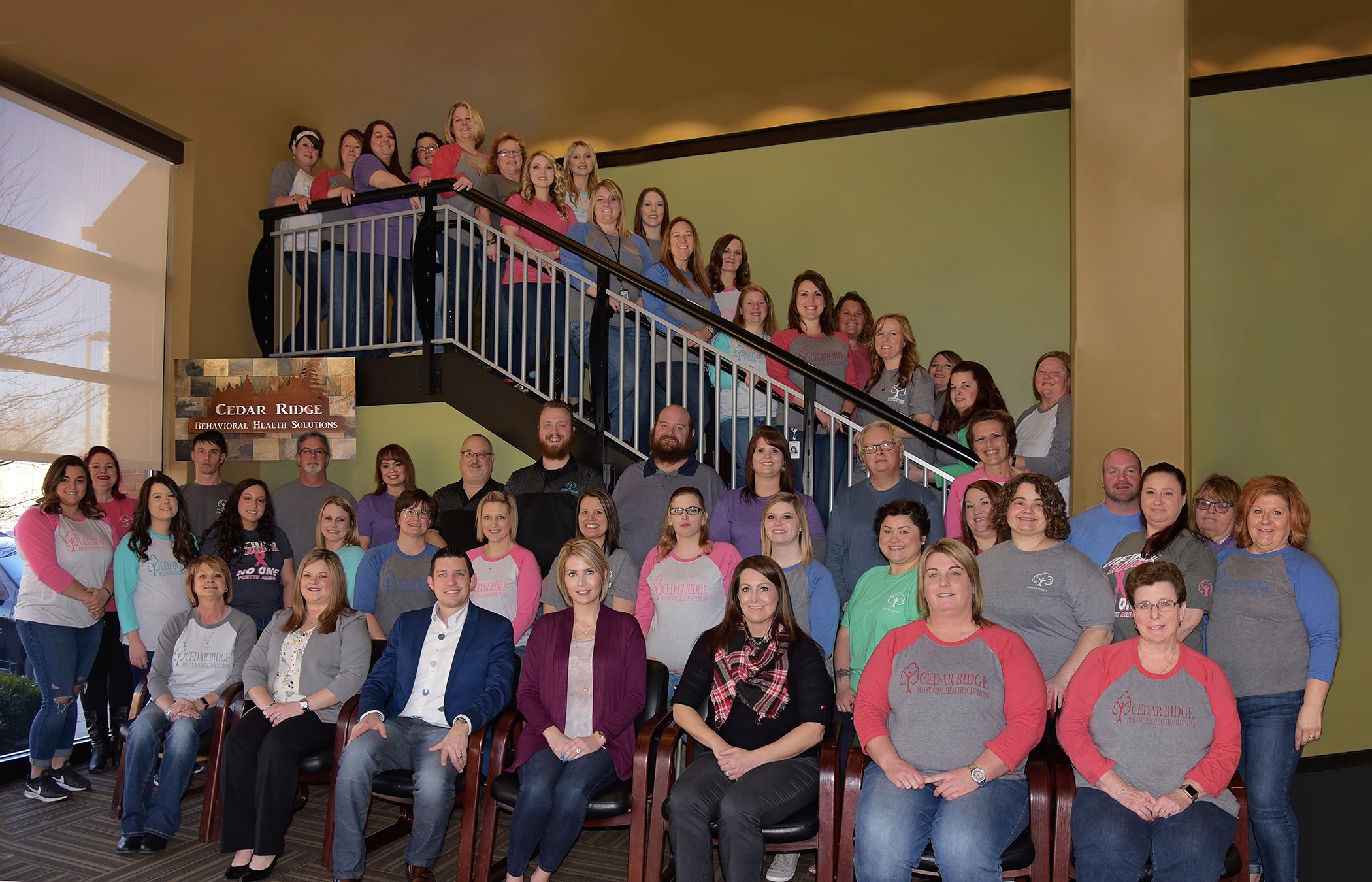 Cedar Ridge Staff Photo Outside of Office