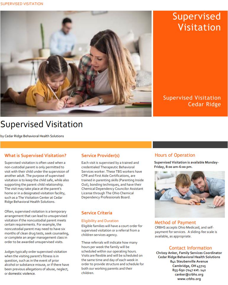 Supervised Visitation Cedar Ridge Behavioral Health Solutions